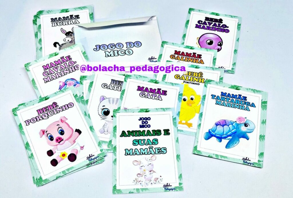 Jogo Do Mico Animais E Suas Mam Es Bolacha Pedag Gica