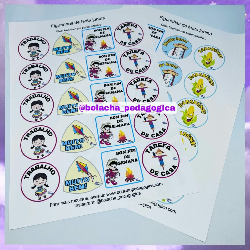 Figurinhas para agenda - festa junina