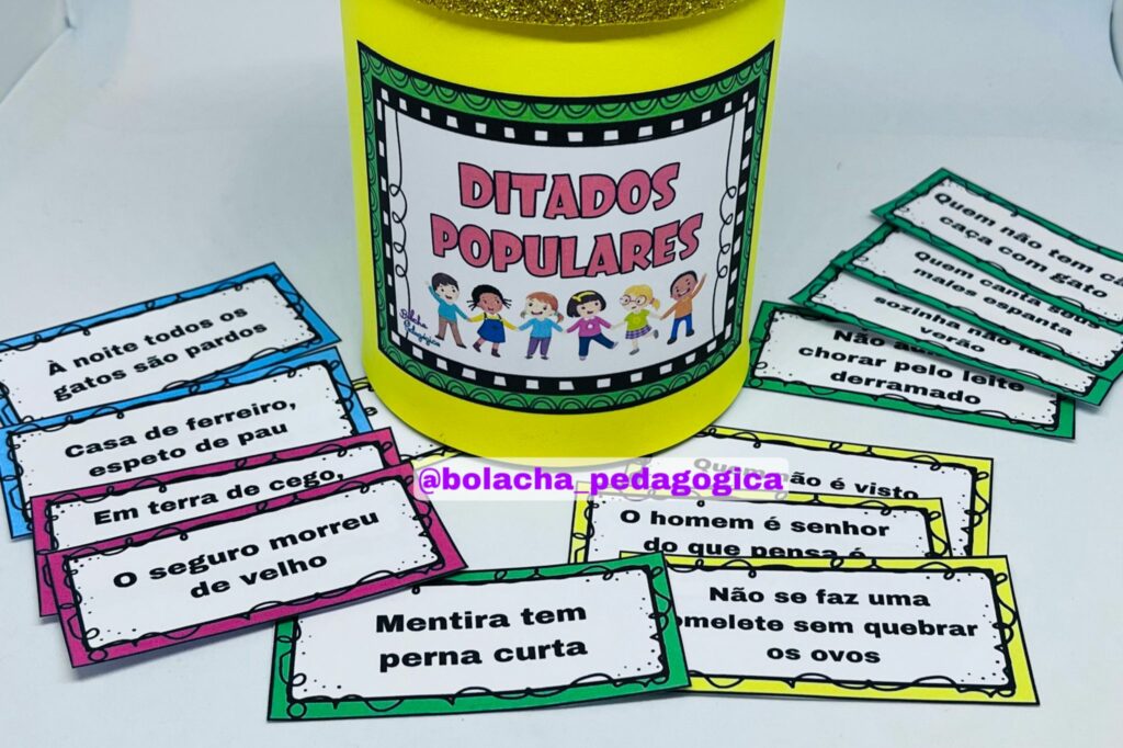 Ditados populares na lata