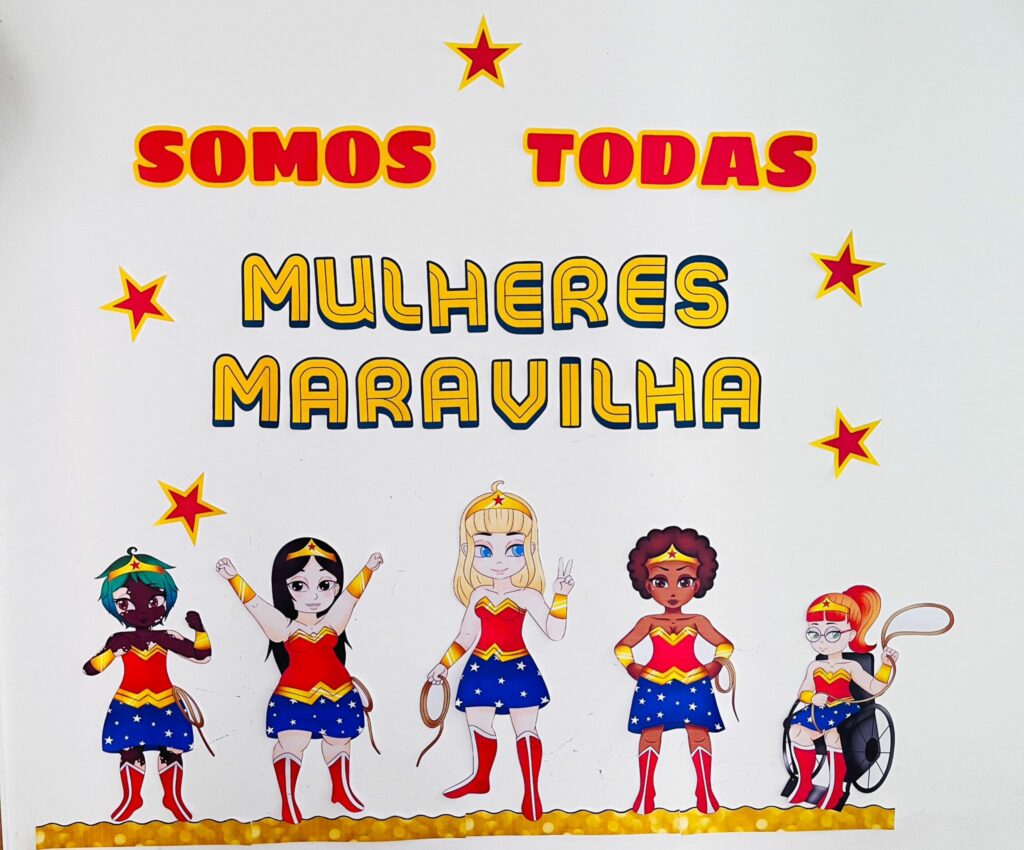 Painel dia das mulheres - Mulher maravilha