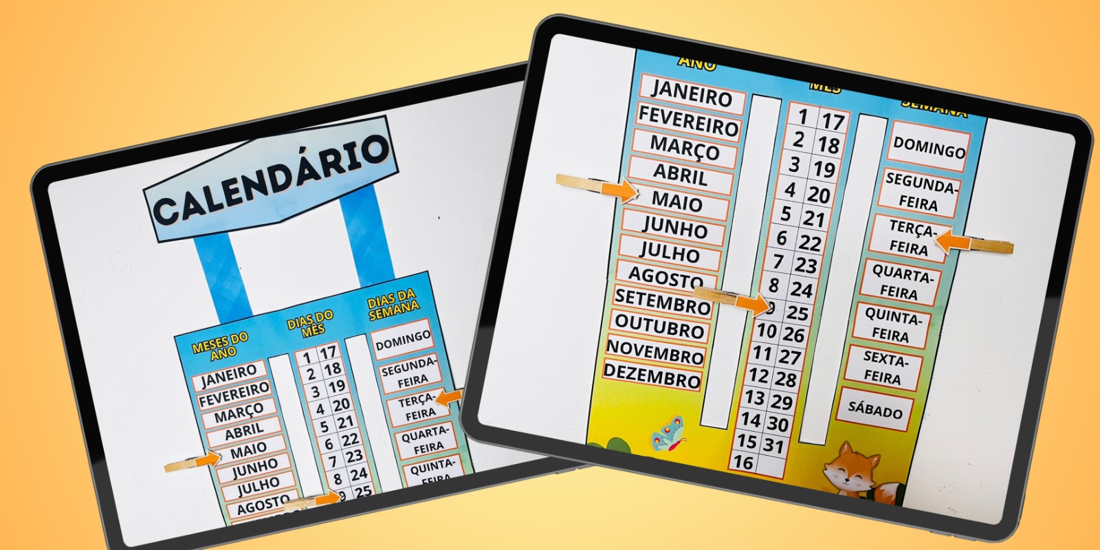 Calendário Interativo Raposinha