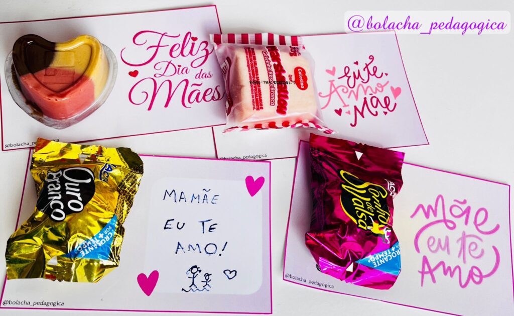 Cartão bombom para o dia das mães