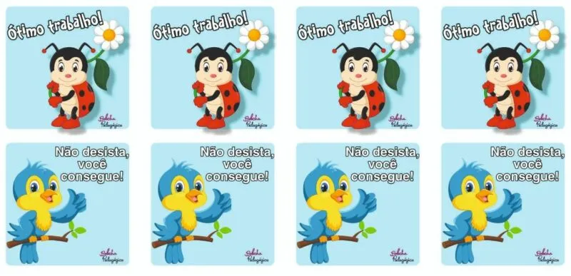 Figurinhas Primavera para colar nas agendas