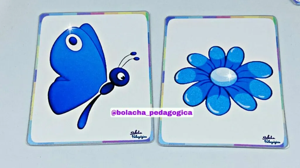 Jogo da memória borboleta das cores