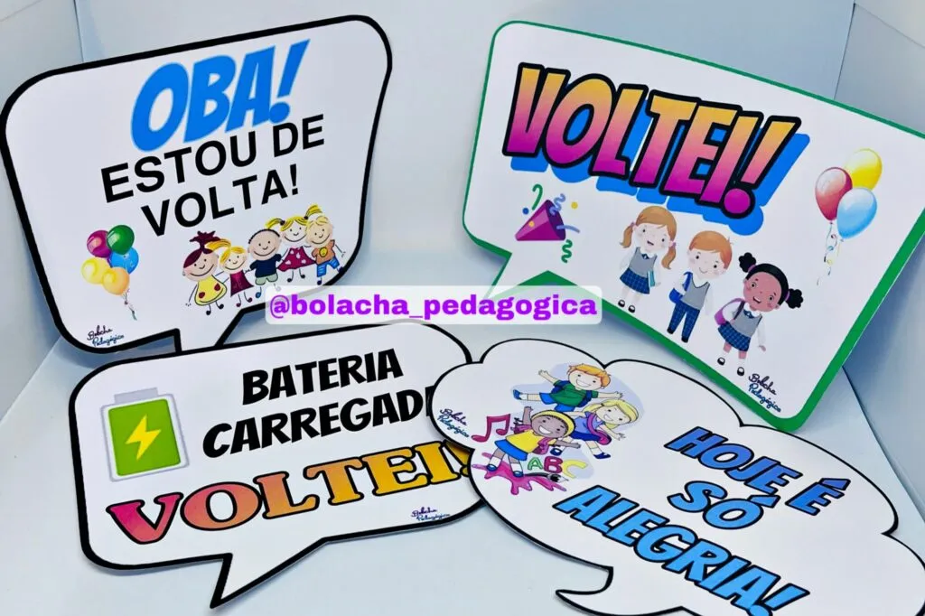 Plaquinhas para a volta às aulas