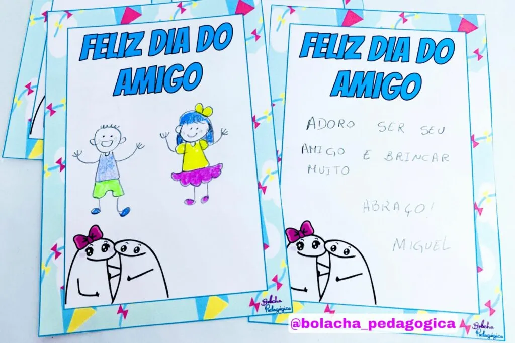 Cartão para o dia do amigo