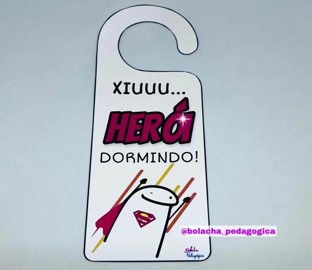 Aviso de Porta Herói - Dia dos Pais Aviso de porta Herói