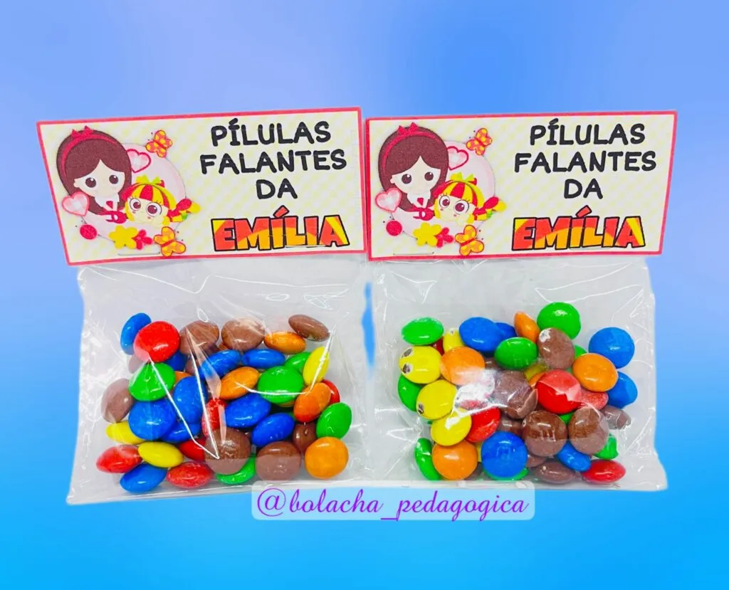 Tag para saquinho A pílula Falante da Emília