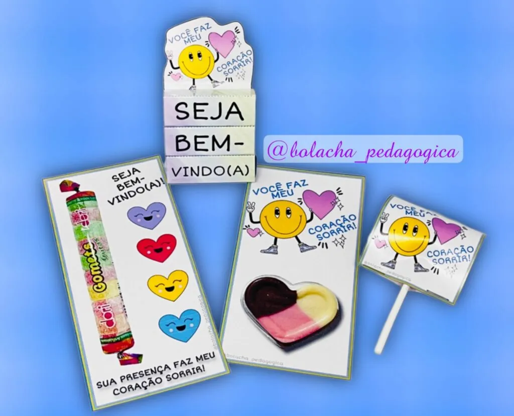 Kit de lembrancinha volta as aulas você faz meu coração sorrir