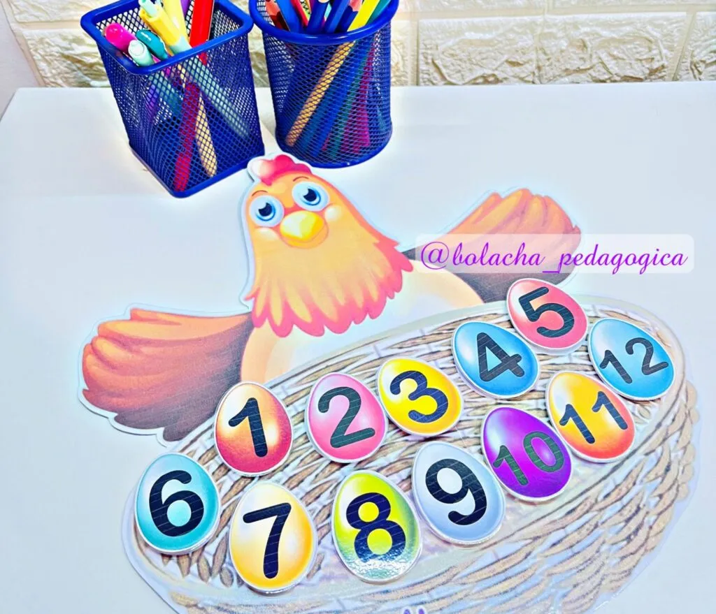 Ovos da Galinha - números de 1 à 12