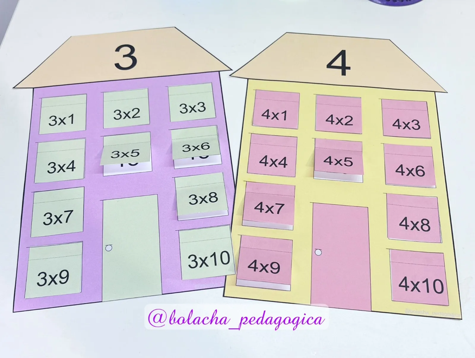 Casinha da Tabuada Colorida