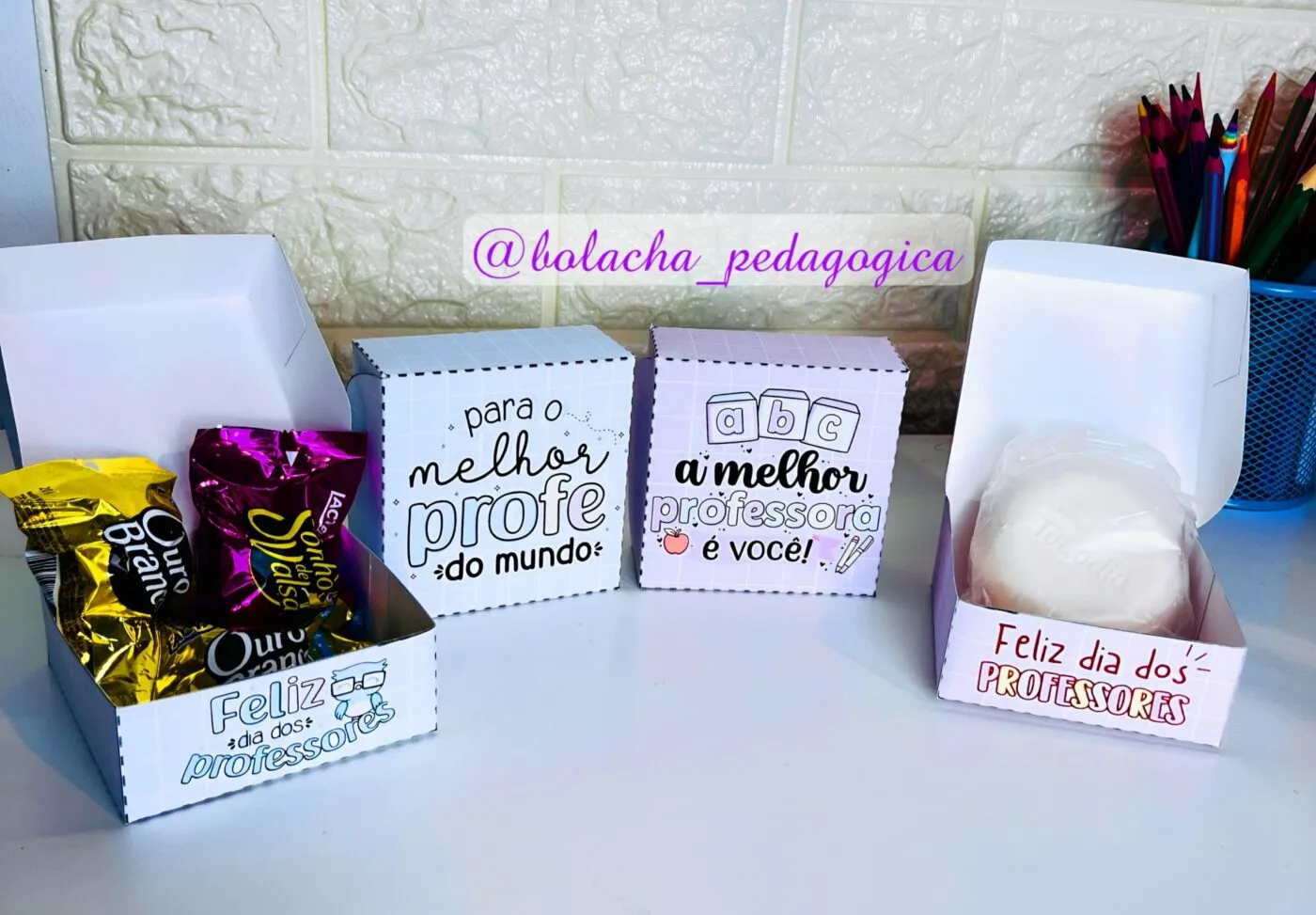 Caixinha para lembrancinha dia dos professores