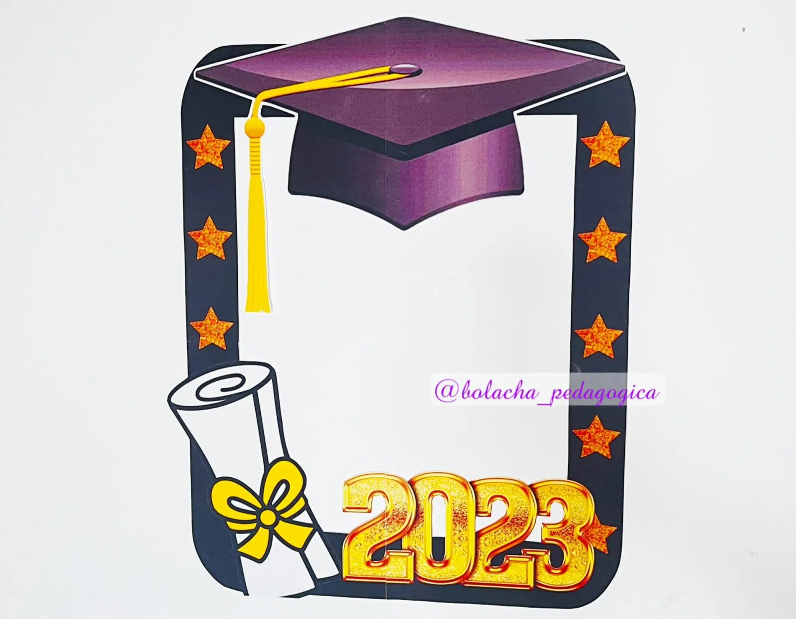 Moldura para fotos de formatura Educação Infantil