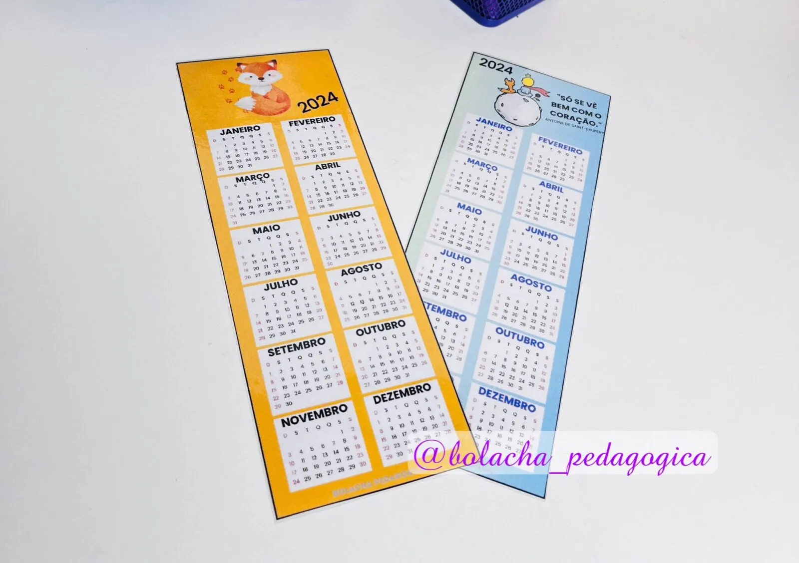 Marca Páginas Raposinha e Pequeno Príncipe