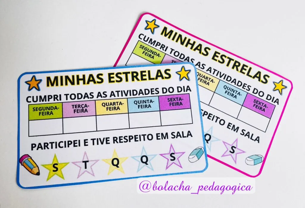 Ficha da estrela semanal